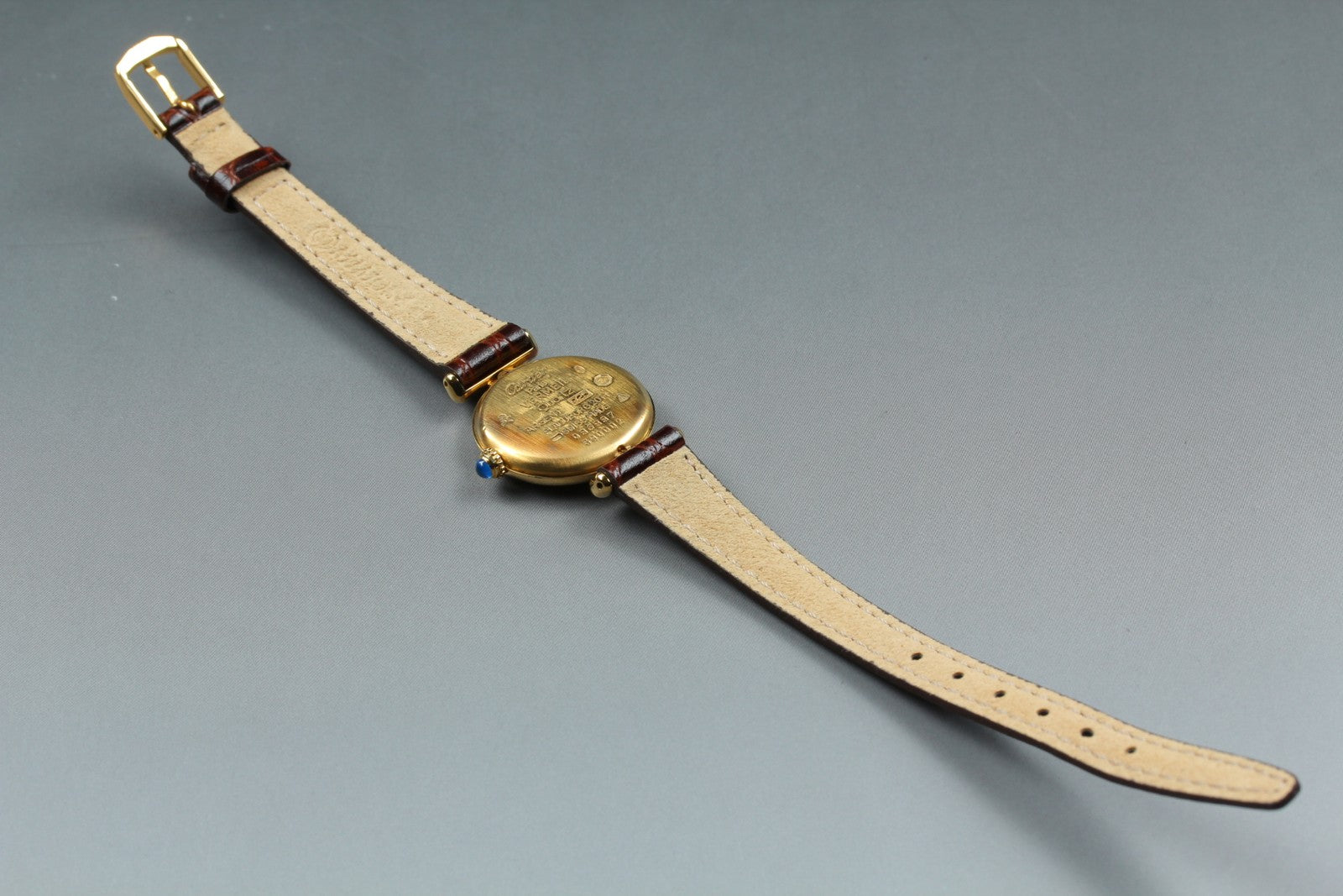 Vintage Cartier Must Colisee Vermeil 590002 Brown Gold Women's Quartz Watch