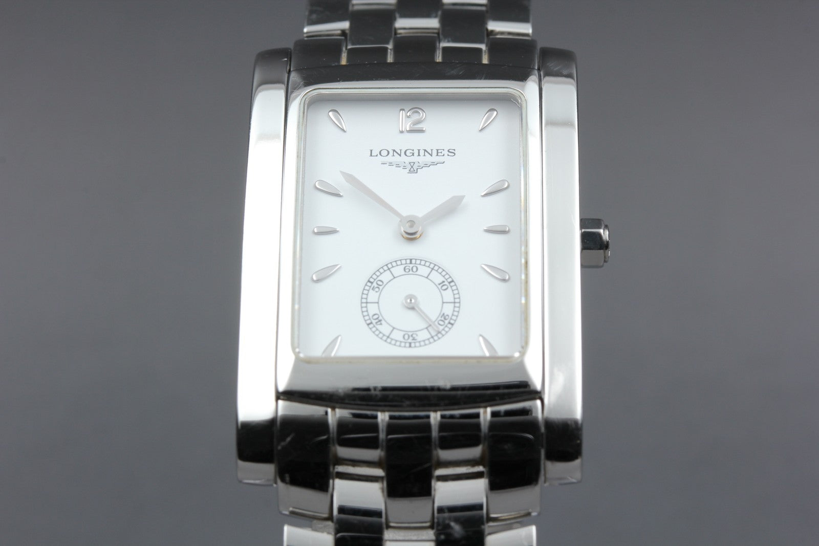 New Batt LONGINES Dolce Vita L5.655.4 Quartz White Dial Men's Watch 26mm JAPAN