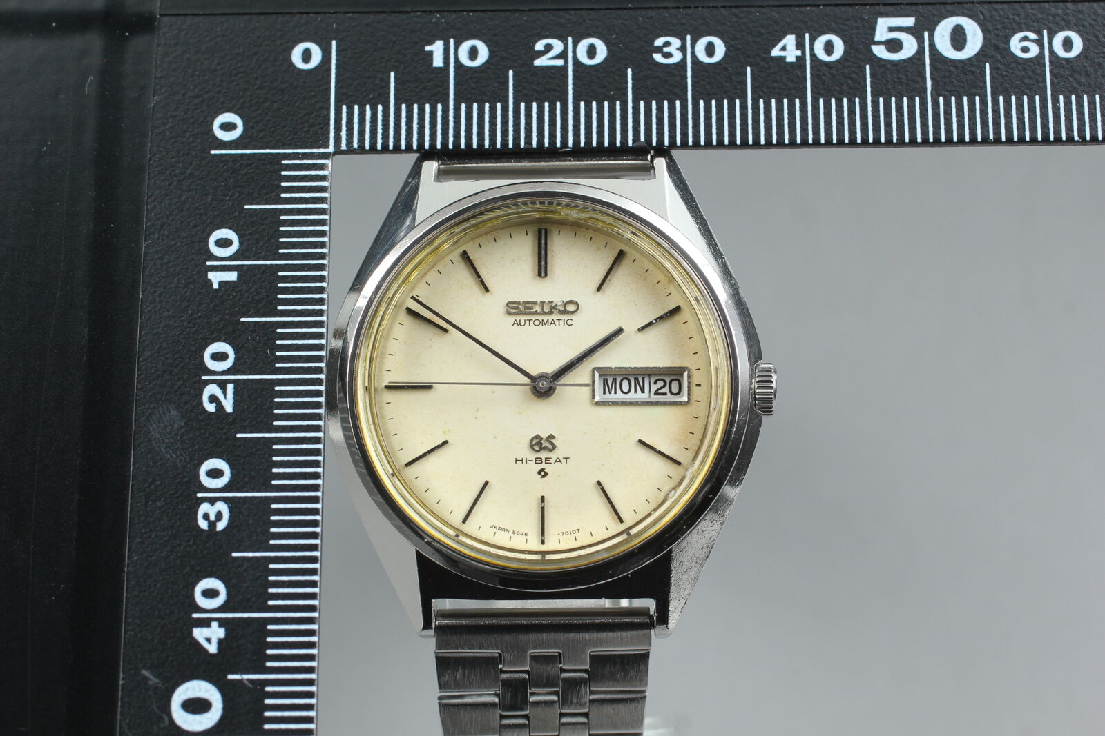 [Exc+4] SEIKO Grand Seiko High Beat 5646-7010 Day Date Vintage Watch From JAPAN