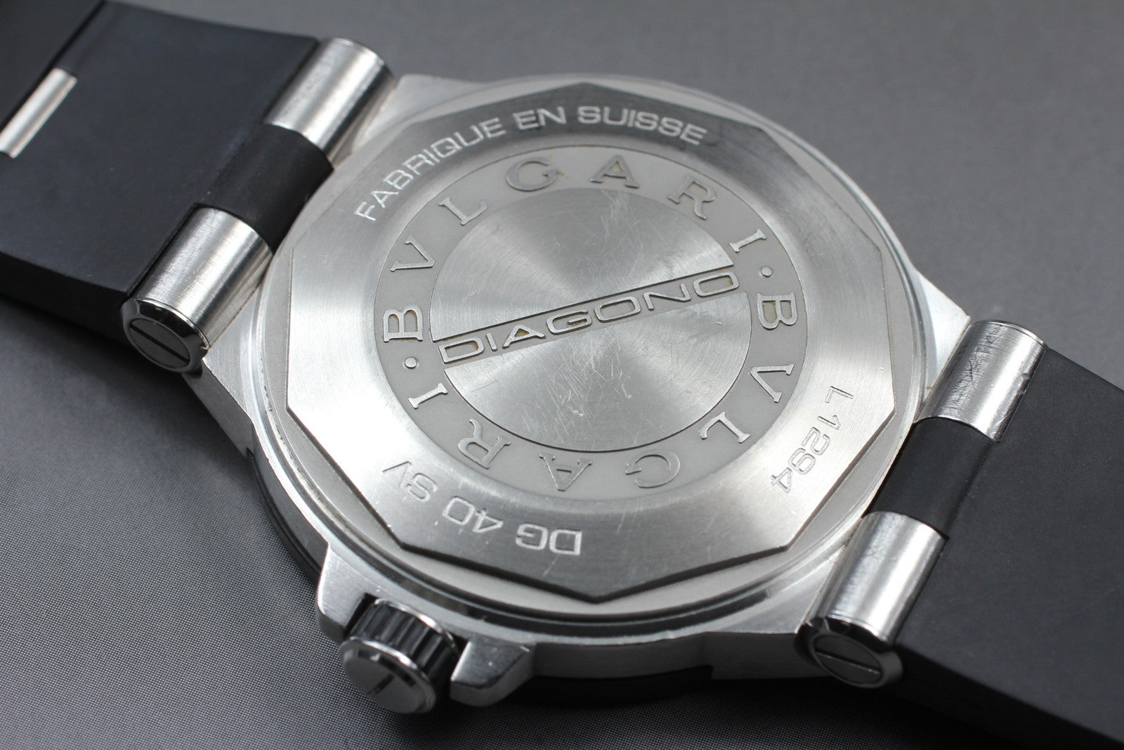 [Exc+5]Box BVLGARI Diagona DG40SV Automatic Black Dial Boy's Watch 40mm JAPAN