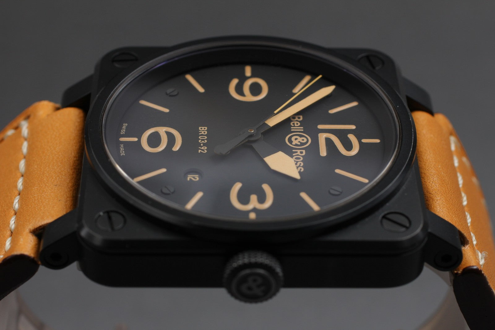 Bell＆Ross Aviation Altimeter BR03-92-S Black Automatic Men's Watch 42mm JAPAN