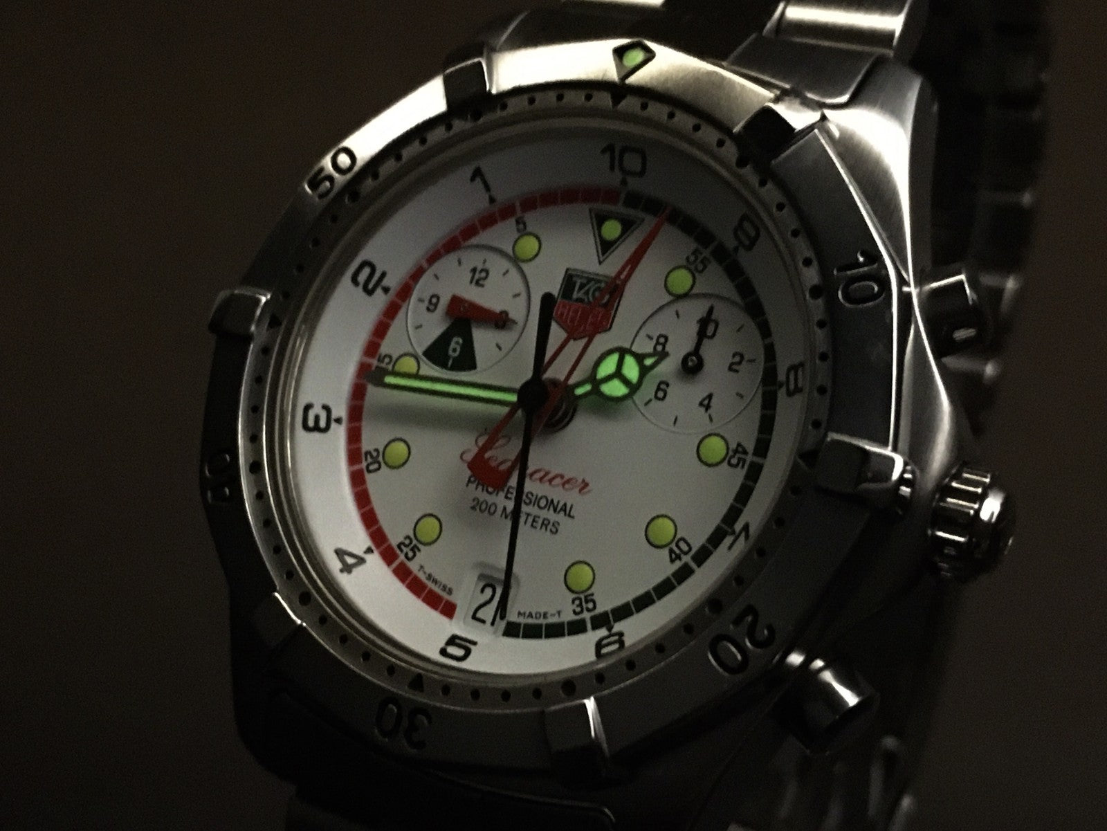 Exc+5*Box TAG HEUER Regatta CK111R White Dial Quartz Men's Watch 39mm From JAPAN