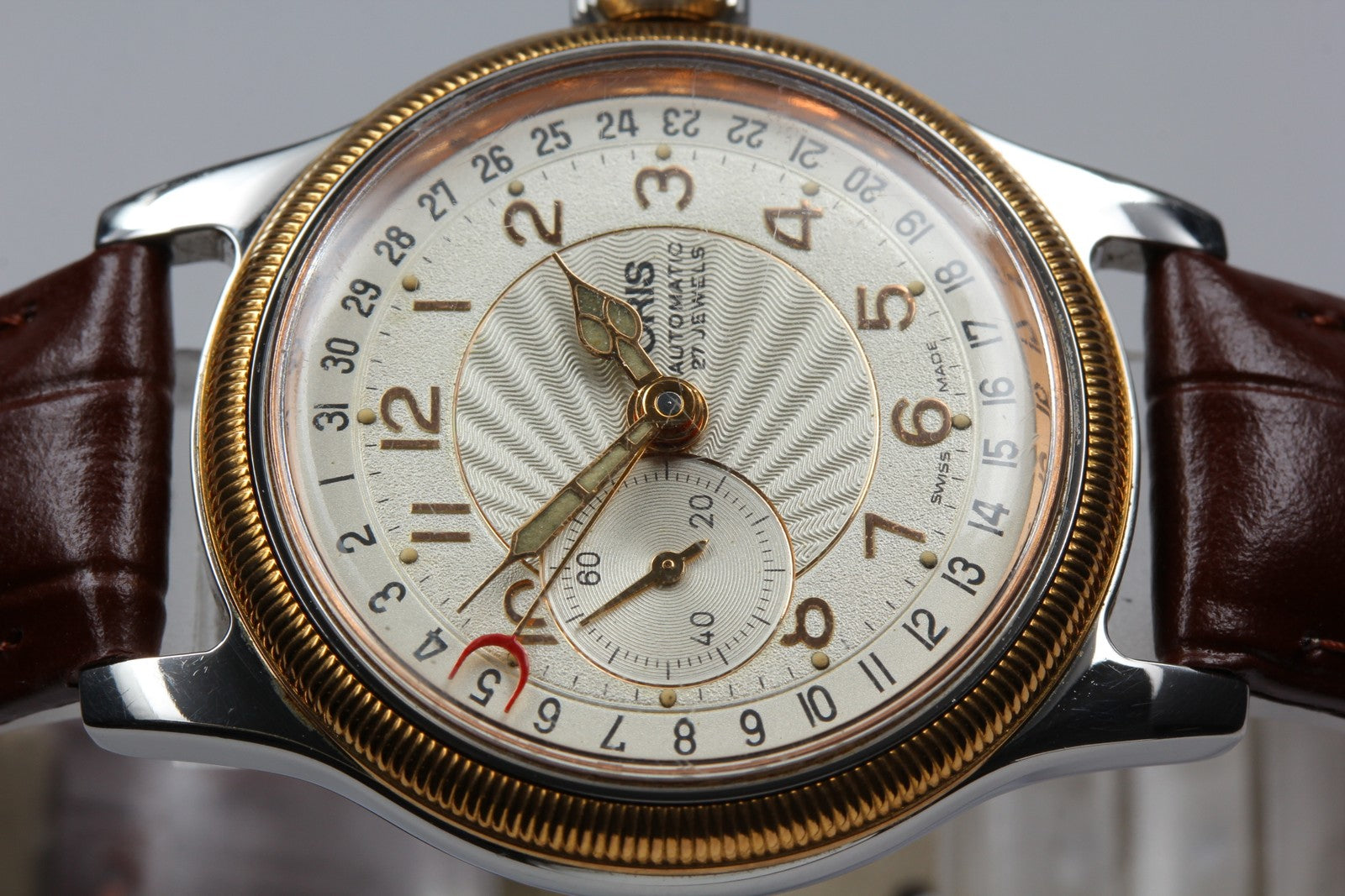 Vintage ORIS Big Crown Pointer Date 7462 Automatic Women's Watch 33mm JAPAN