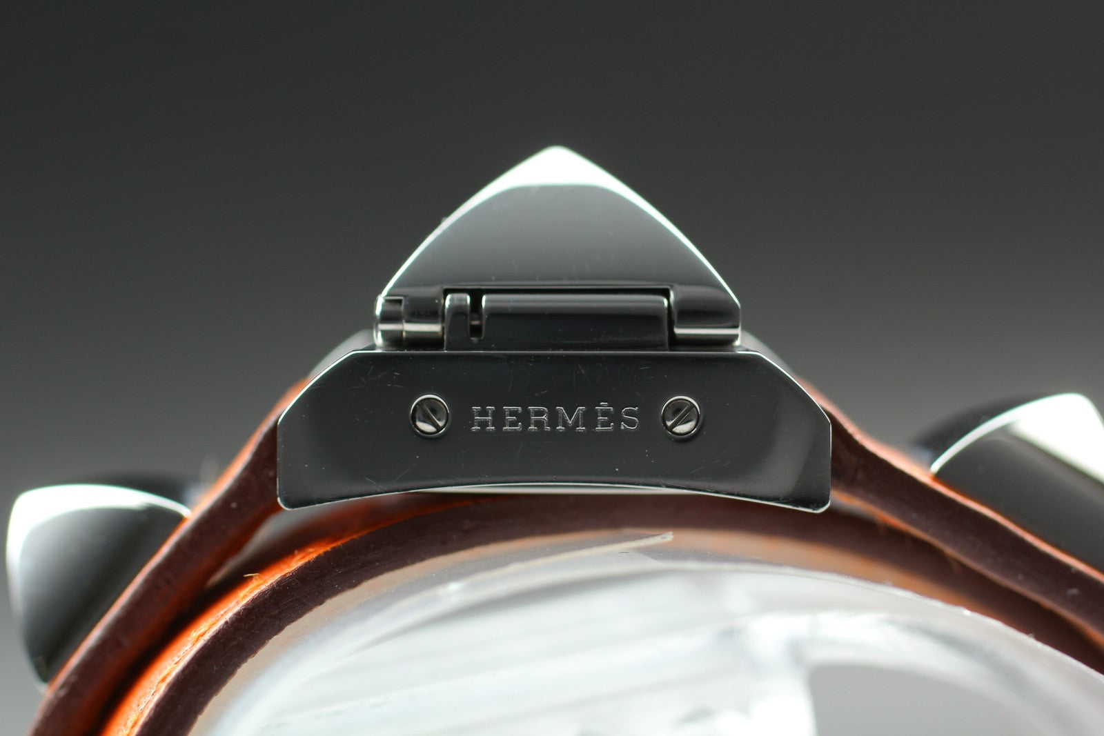 [Exc+5] HERMES Medor ME2.110 Silver Orange 17mm Woman's Watch Quartz From JAPAN