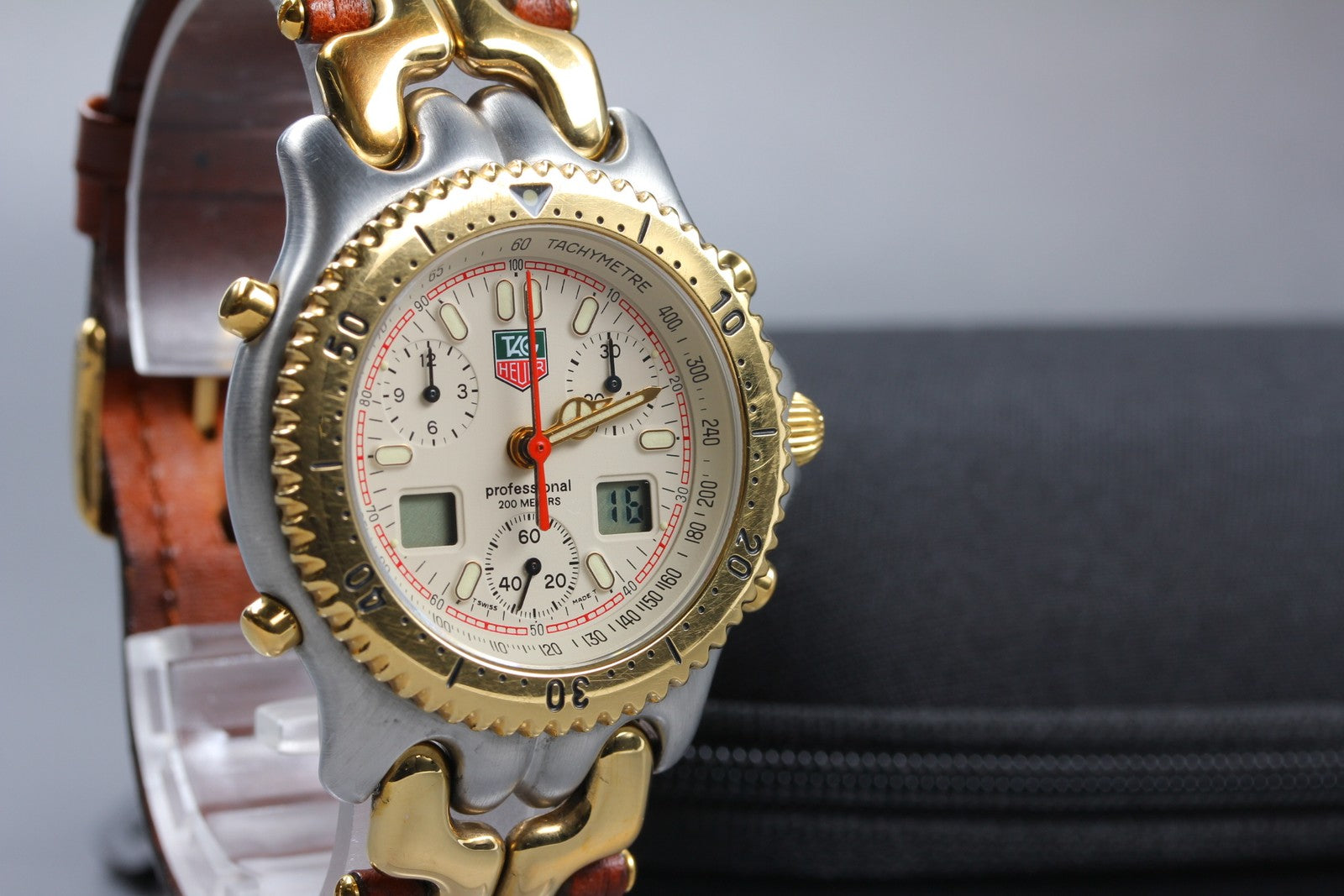 Vintage [Exc+5] TAG Heuer S/el Chronograph CG1123-0 Senna Men's Quartz Watch