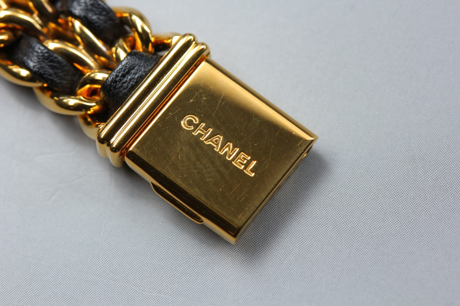 CHANEL Premiere L Size Black Dial Gold 20mm Quartz Women’s Watch [w/Paper]