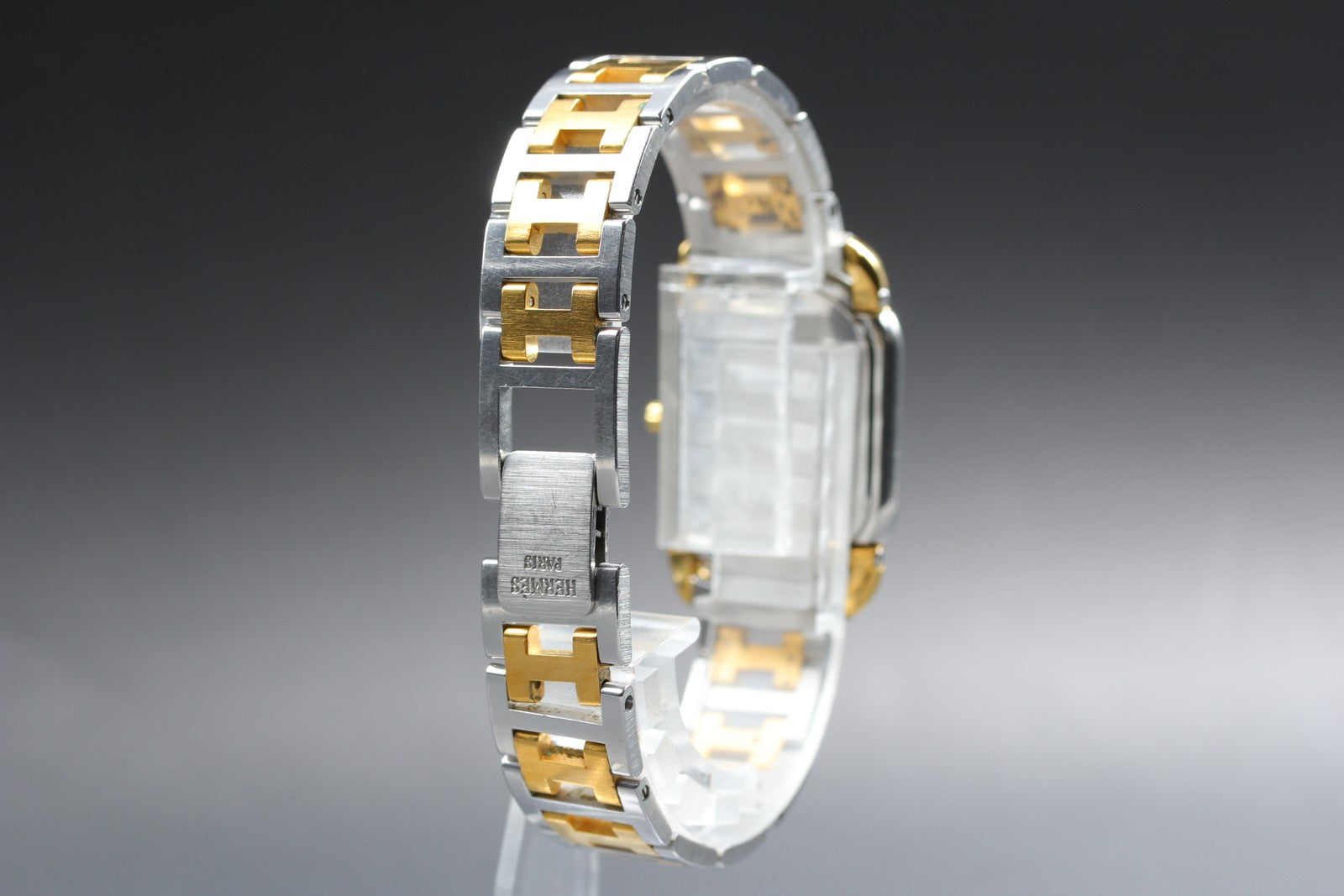 New Batt HERMES Rally RA1.240 Quartz Gold Dial Women's Watch 25mm JAPAN Box