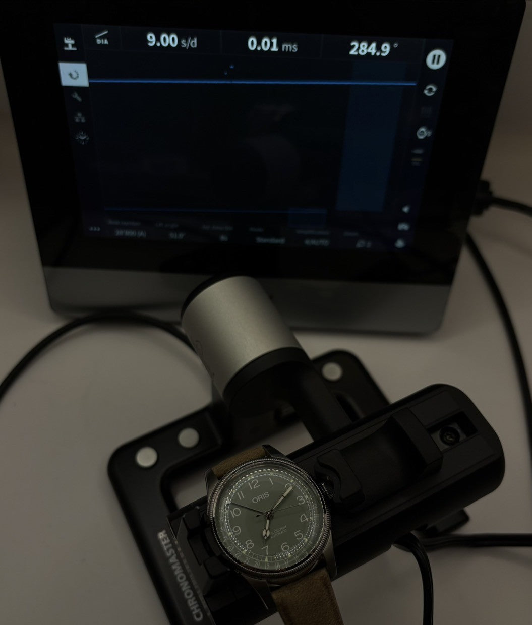 [Near MINT- Box] ORIS Big Crown Pointer Date 7749 Green 35mm AT Unisex Watch