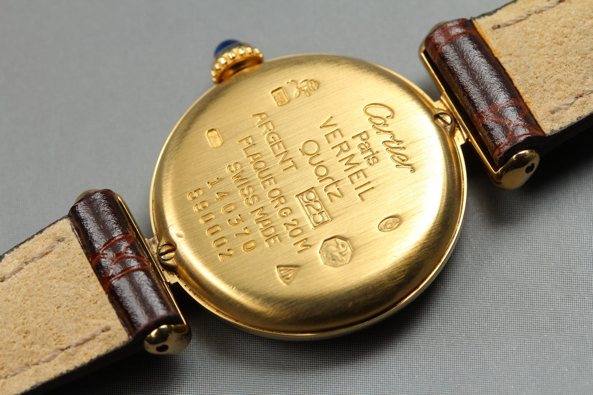 Cartier Must Colisee Vermeil 590002 Brown Gold Women's Quartz Watch Vintage