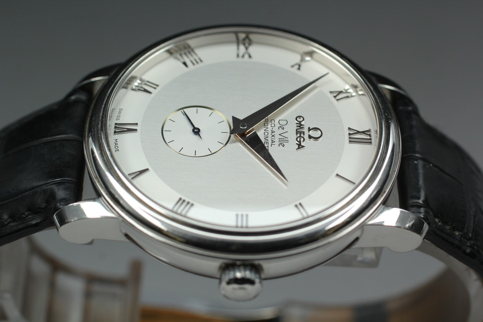 OMEGA DeVille Prestige Co-Axial 4813.30.01 Silver Dial Men's Watch 39mm JAPAN