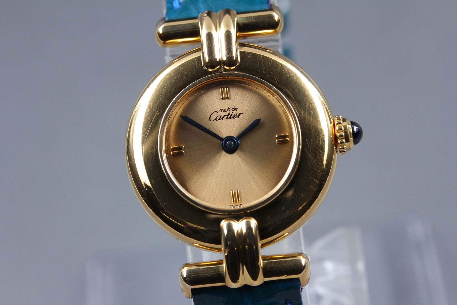 Overhauled [Exc+5] Cartier Must Colisee Vermeil 590002 Gold Women's Quartz Watch