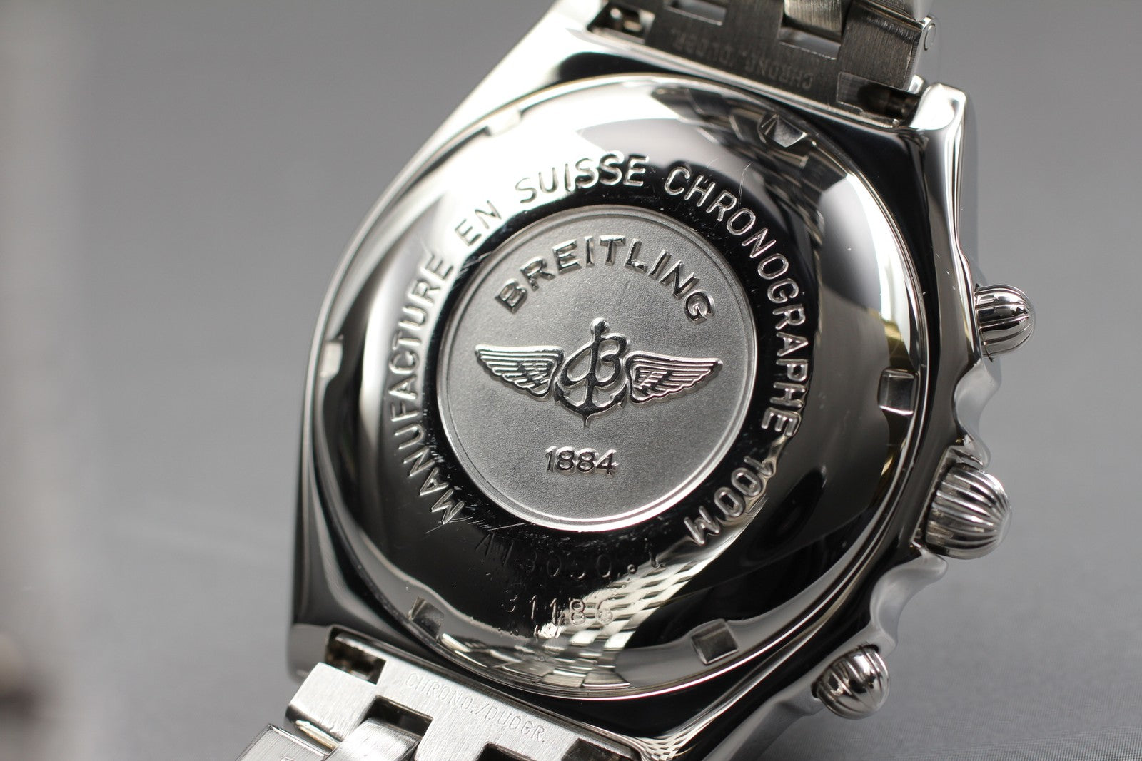 [Exc+5] Breitling Chronomat A13050.1 Black Dial Automatic 39mm Men's Watch JAPAN