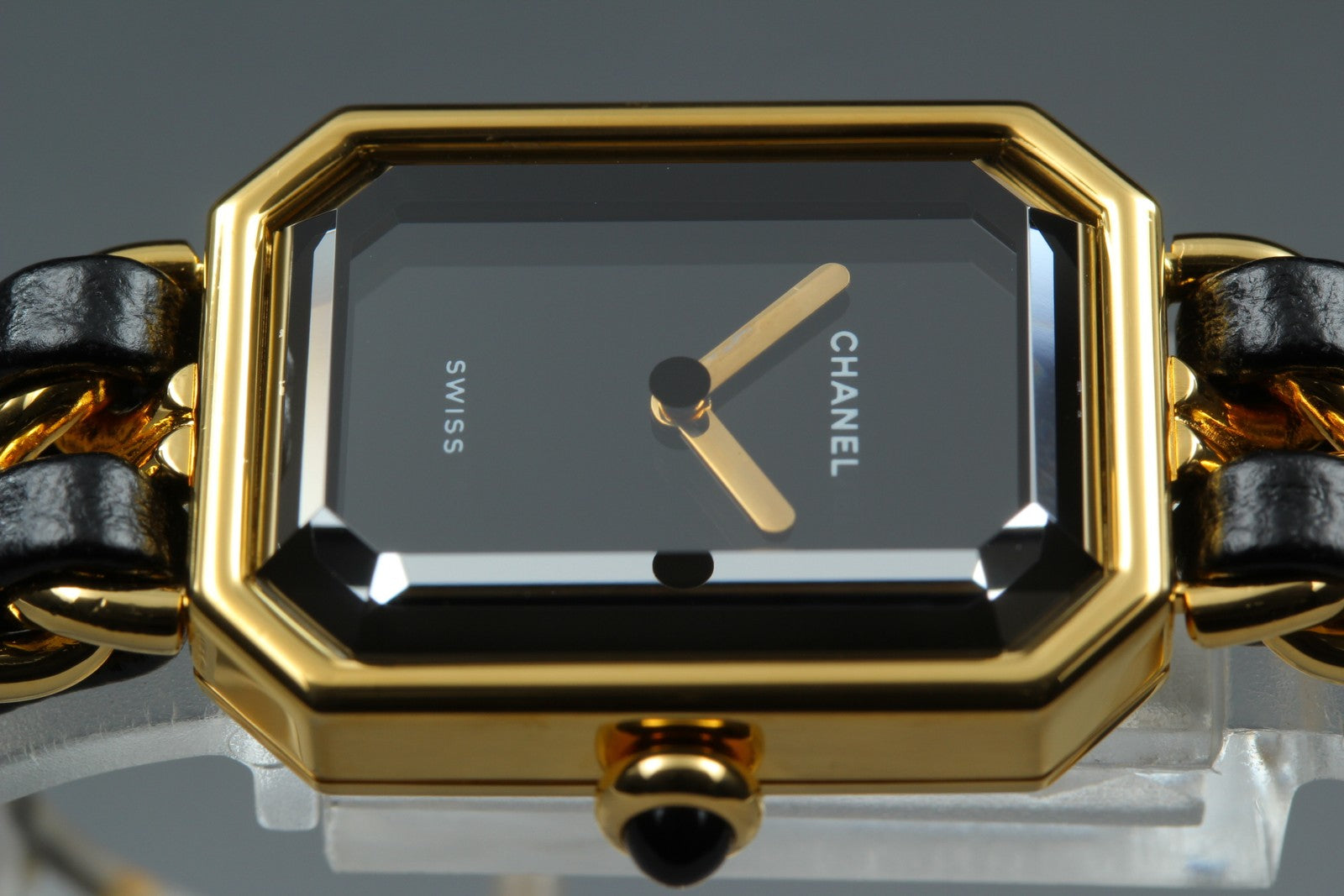 CHANEL Premiere L Size Black Dial Gold 20mm Quartz Women’s Watch [w/Box]