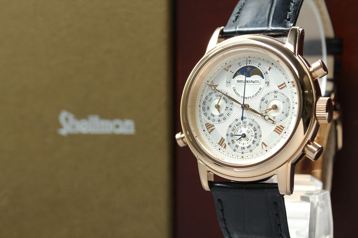 SHELLMAN Grand Complication Premium 6771-T011179TA Men's Qz Watch JAPAN [Box]