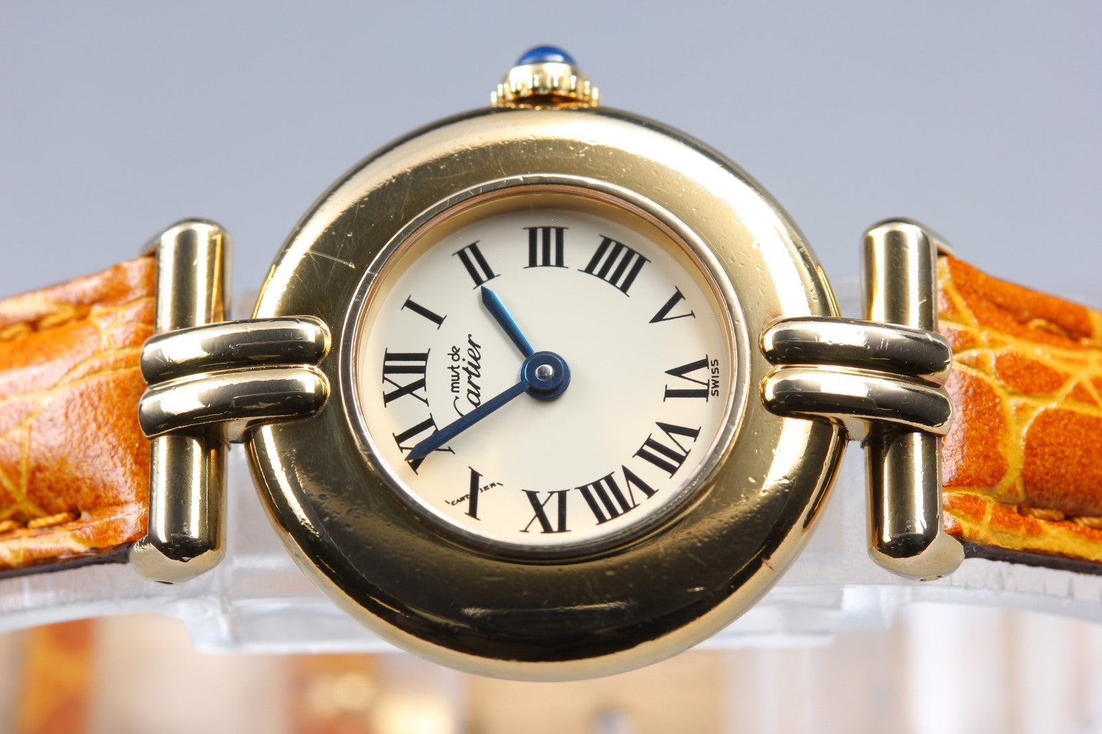 Vintage [Exc+5] Cartier Must Colisee Vermeil 590002 Gold Women's Quartz Watch