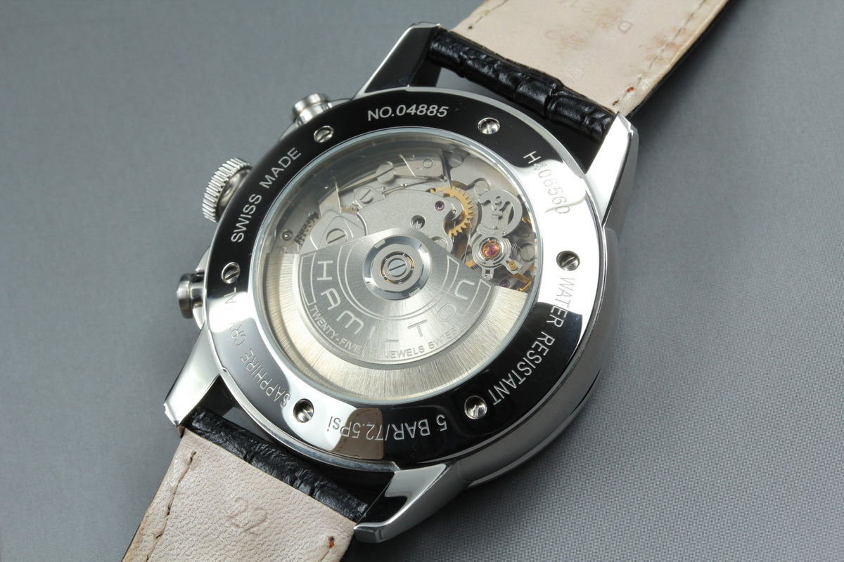 Hamilton Railroad Chronograph H406560 Automatic Black Men's Watch 43mm JAPAN box