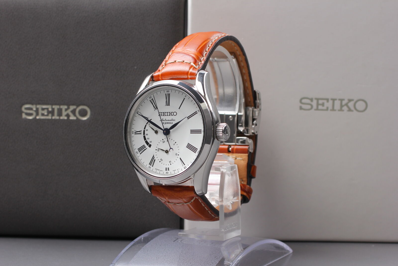 苫小牧バナナ】美品 SEIKO PRESAGE SARX019 セイコー プレザージュ WATCH メカニカル 琺瑯ダイヤル 6R15-02P0 自動巻 /クロコベルト メンズ腕時計♪