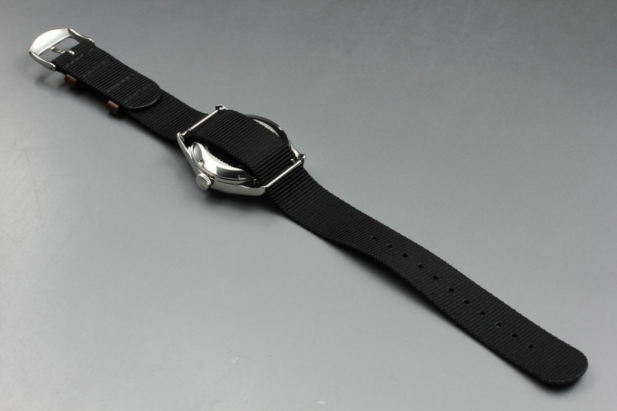 KUOE KYOTO OLD SMITH 90-002 35mm Black Automatic Men's Watch JAPAN [Box]