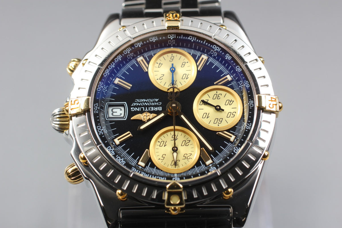 [Polished] BREITLING Chronomat B13350 Black 39mm Chronograph AT Men's Watch