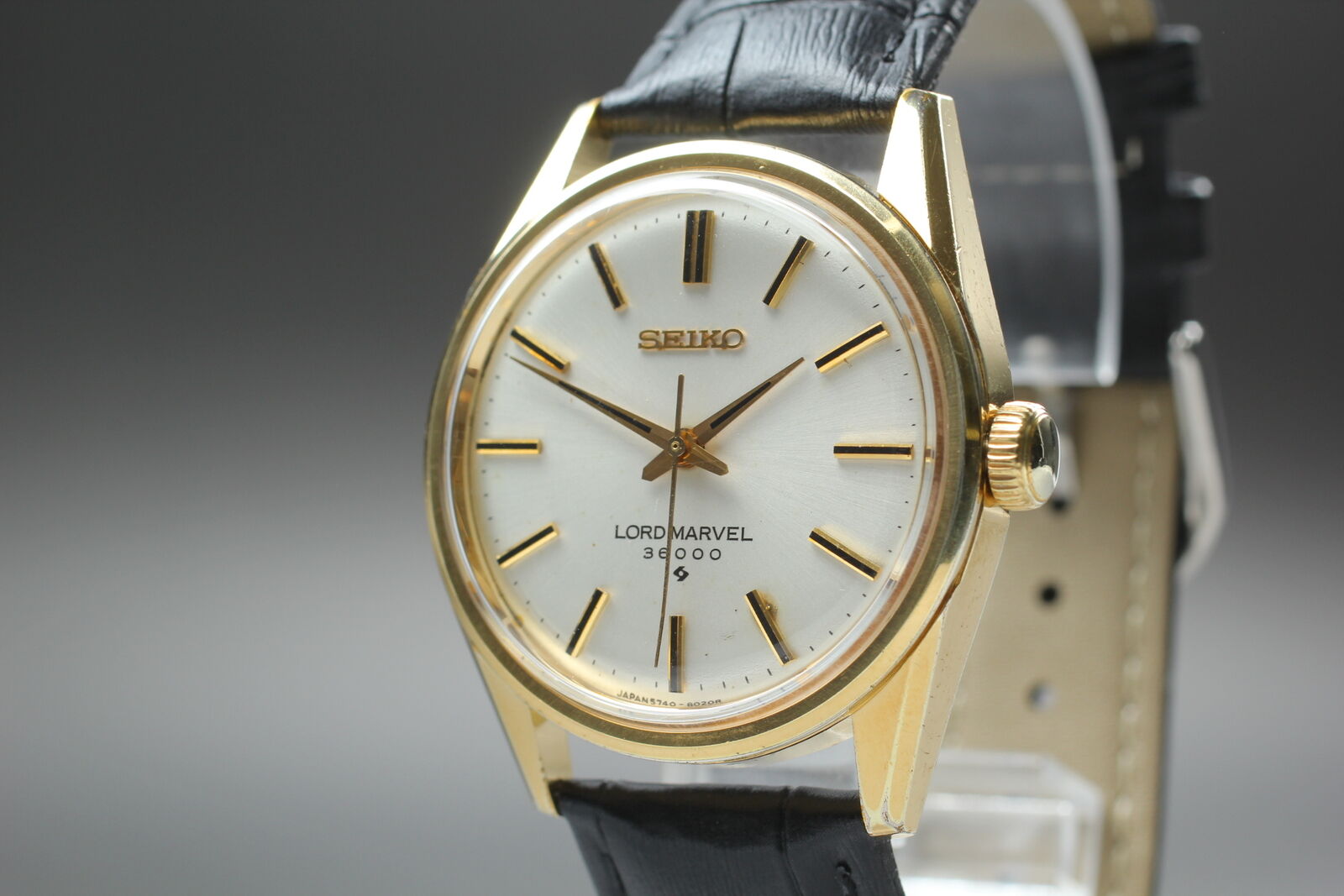 Vintage [Exc+5] SEIKO Load Marvel 36000 5740-8000 Gold Manual Men's Watch JAPAN