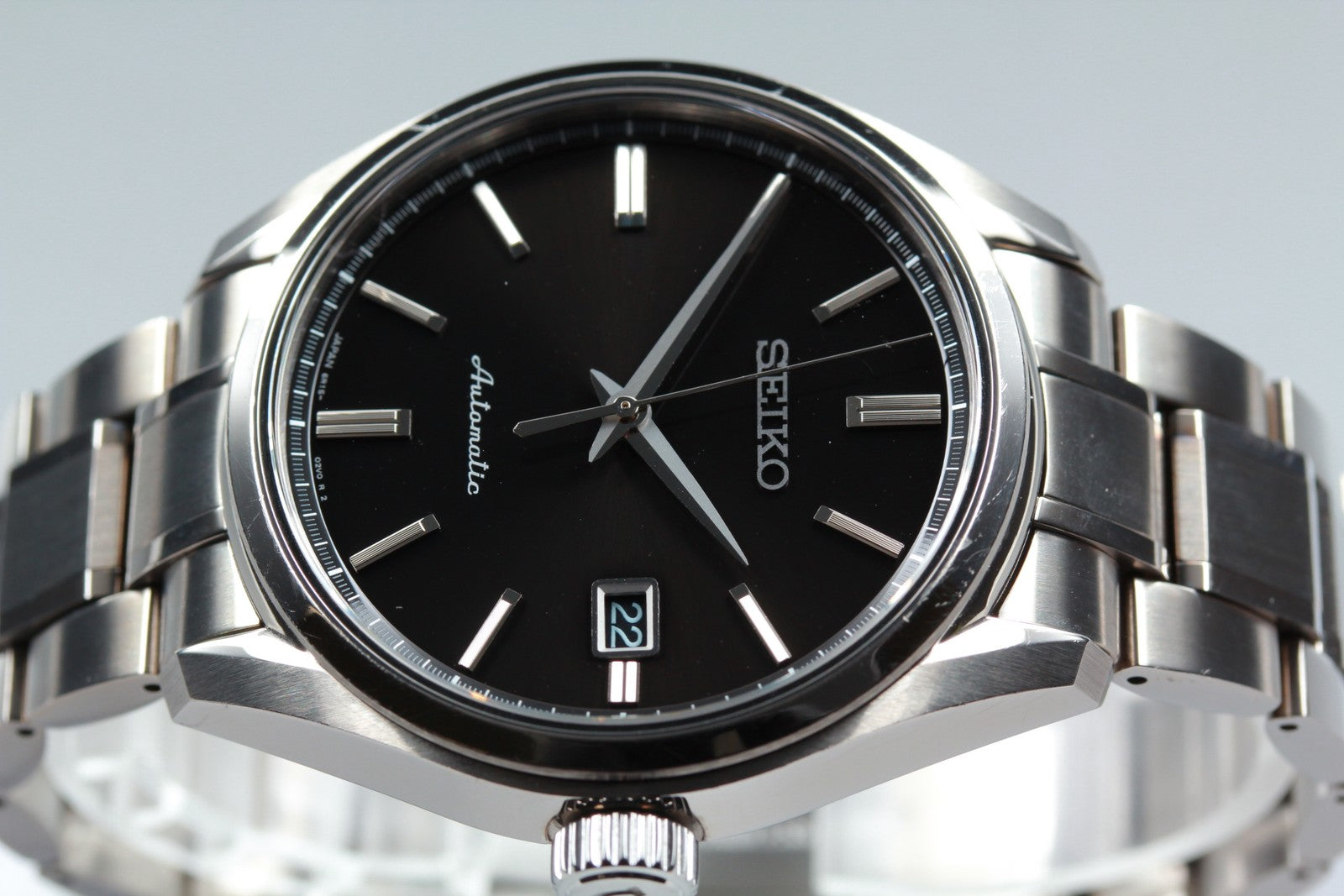 Exc+5* SEIKO Presage 6R15-03P0 Automatic Black Dial Boy's Watch 40mm JAPAN