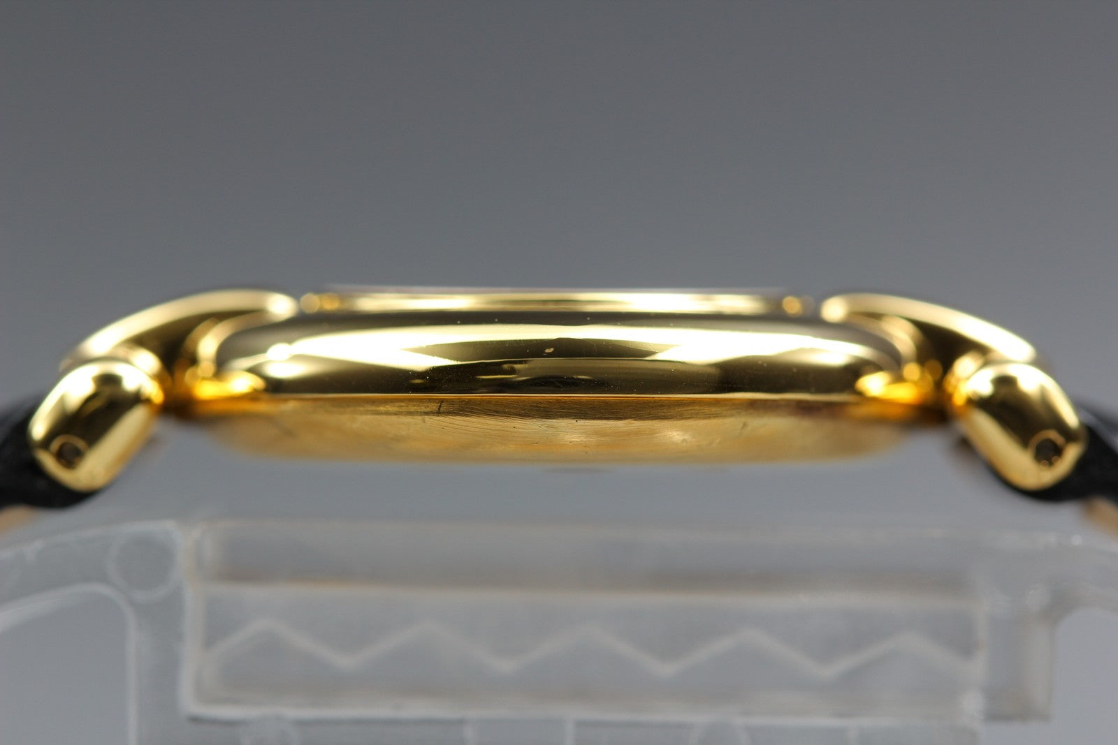 Cartier Must Colisee Vermeil 590002 Black Gold Women's Quartz Watch Vintage