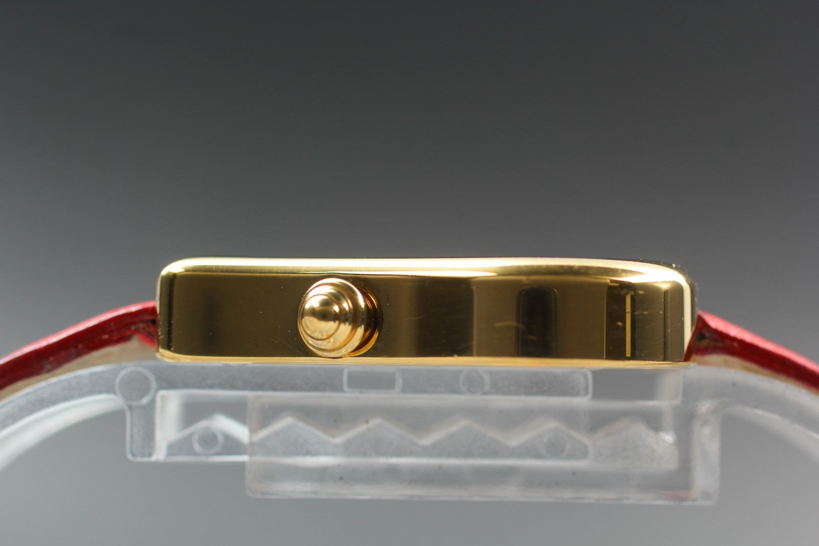 [Exc+5] Yves Saint Laurent Heart Gold Red 30mm Women's Watch Quartz JAPAN