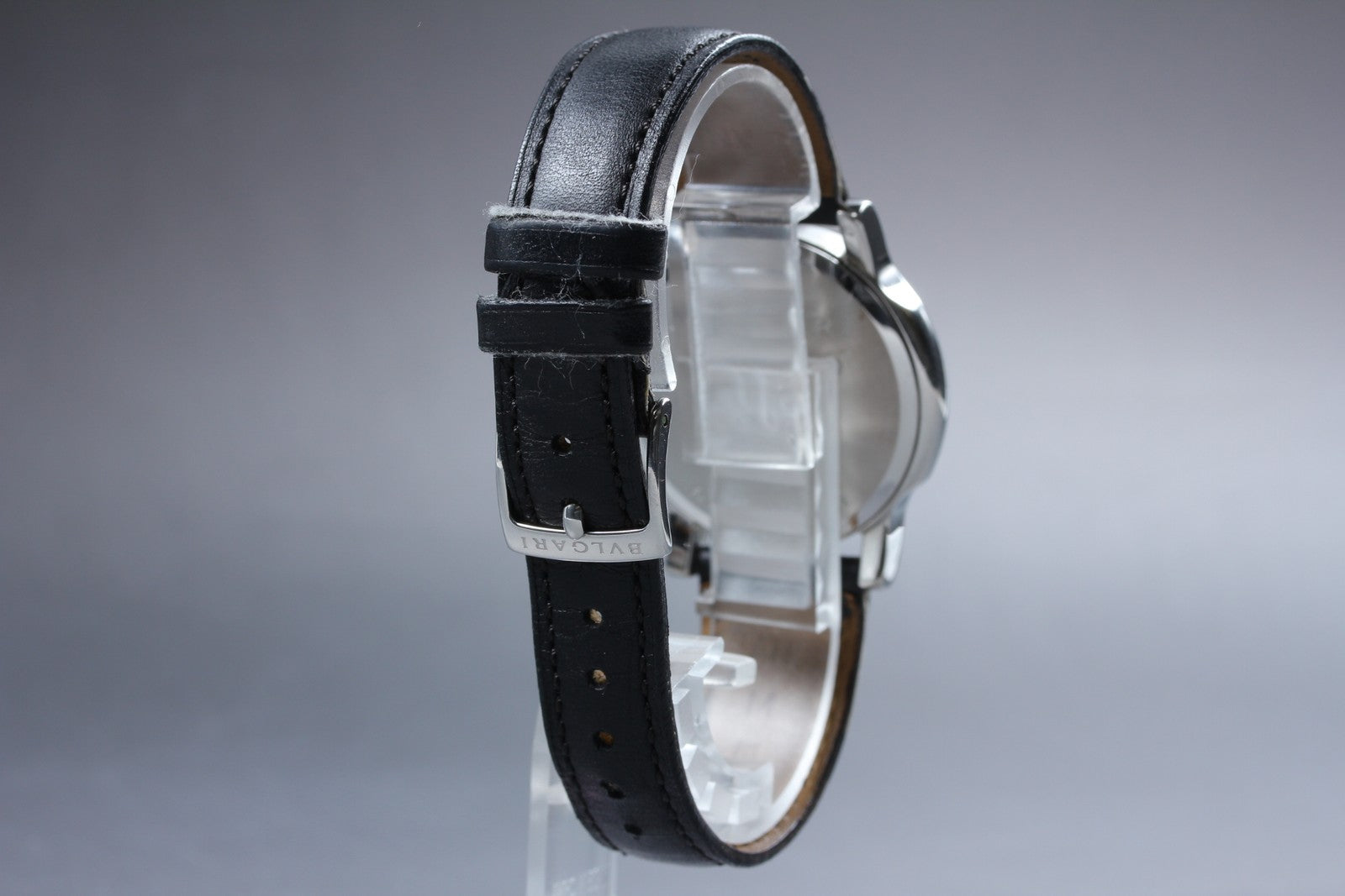 New Batt[Exc+5]Box BVLGARI SOLOTEMPO ST35S Black Dial Quartz Men's Watch 35mm JP