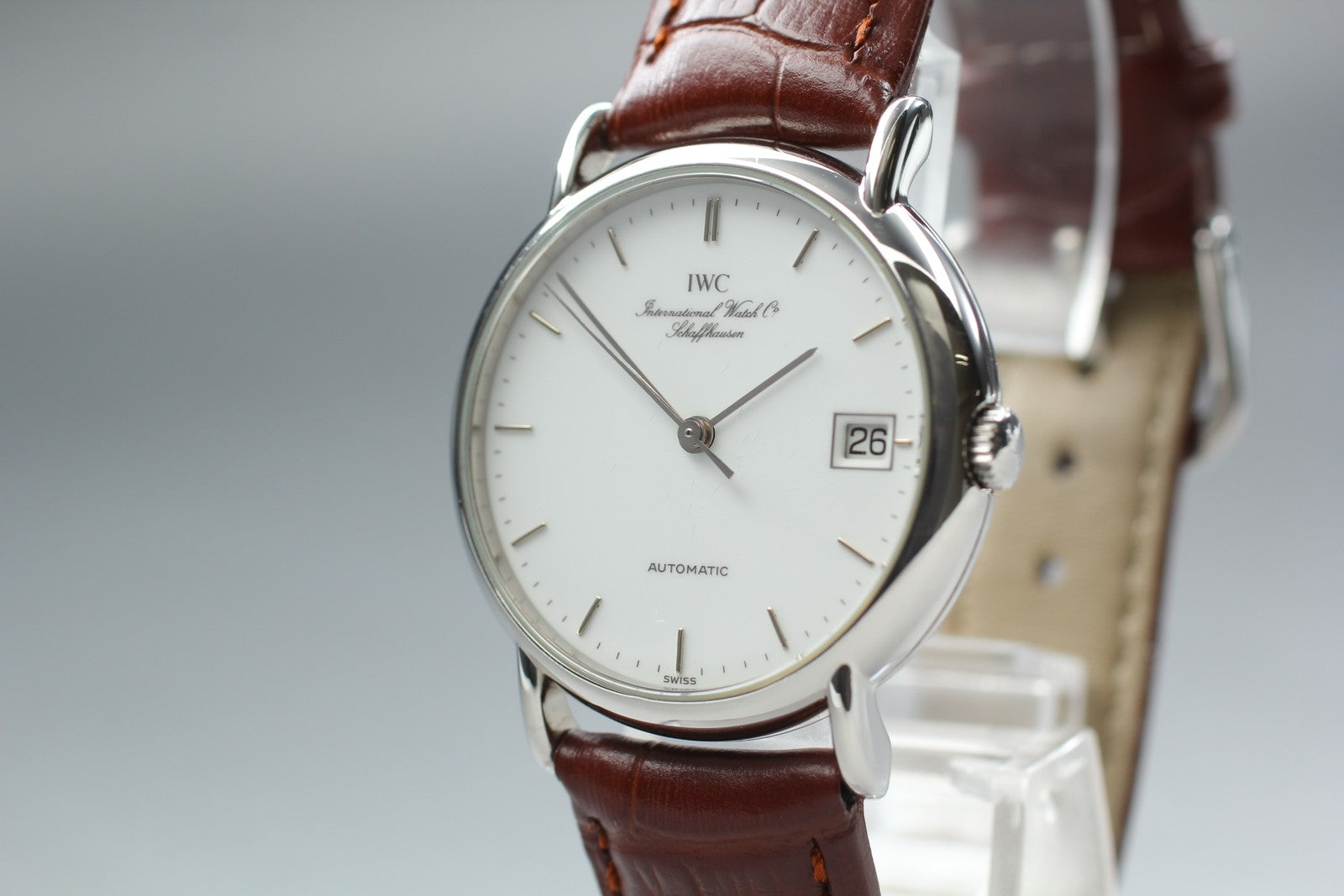 IWC Portofino 3513 Cal.37521 33mm Automatic White Dial Brown Men's Watch