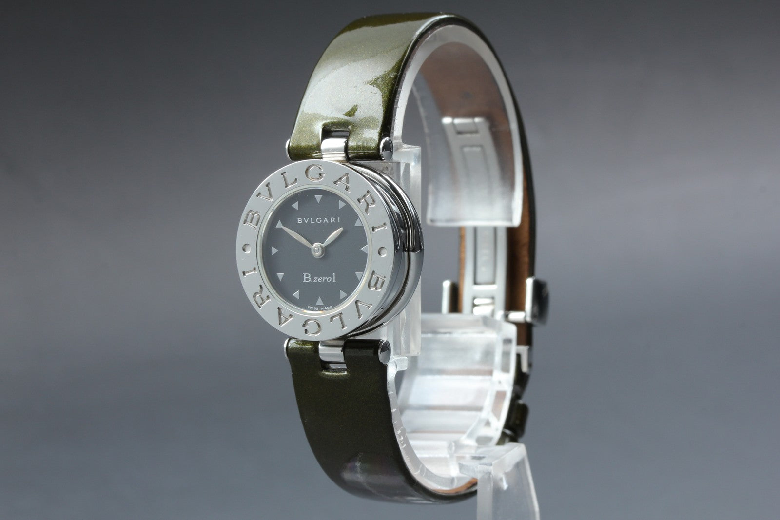 New Batt* BVLGARI B.zero1 BZ22S Quartz Black Dial Women's Watch 22mm N MINT*Box