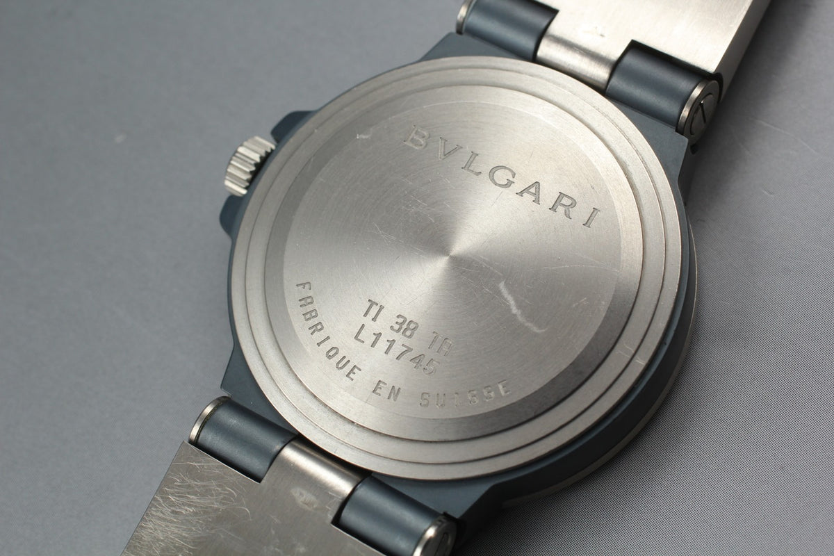 [Exc+5] BVLGARI Diagono TI38TA Titanium Automatic 38mm Black Men's Watch
