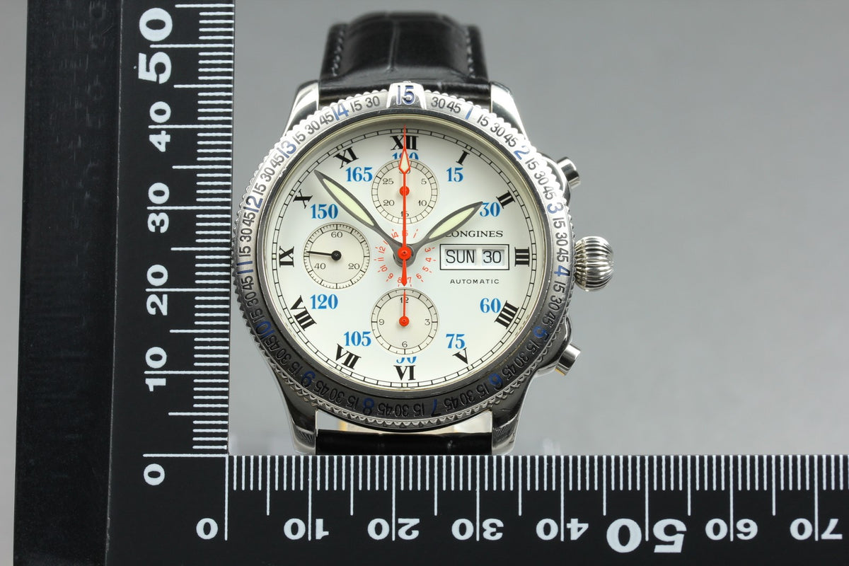 Longines Lindbergh Hour Angle Chronograph L2.618.4 White 41mm AT Men’s Watch