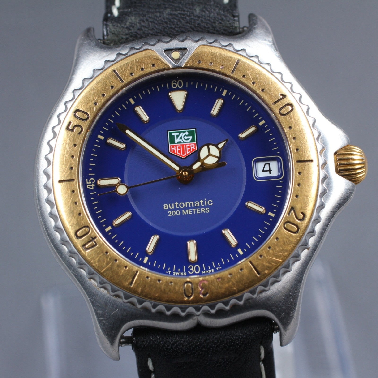 [Exc+5] TAG HEUER Professional WI2151 Blue Dial Automatic Boy's Watch 37mm JAPAN