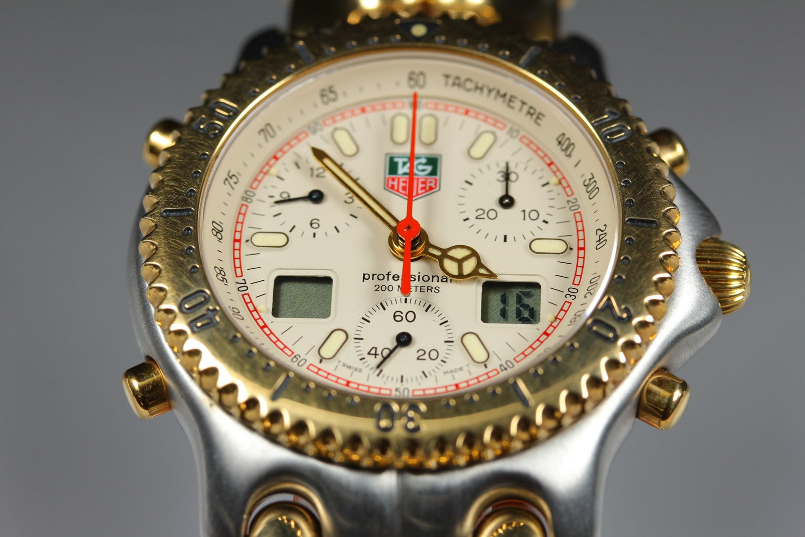 Vintage [Exc+4 Box] TAG HEUER S/el CG1123-0 Chronograph Quartz Men's Watch
