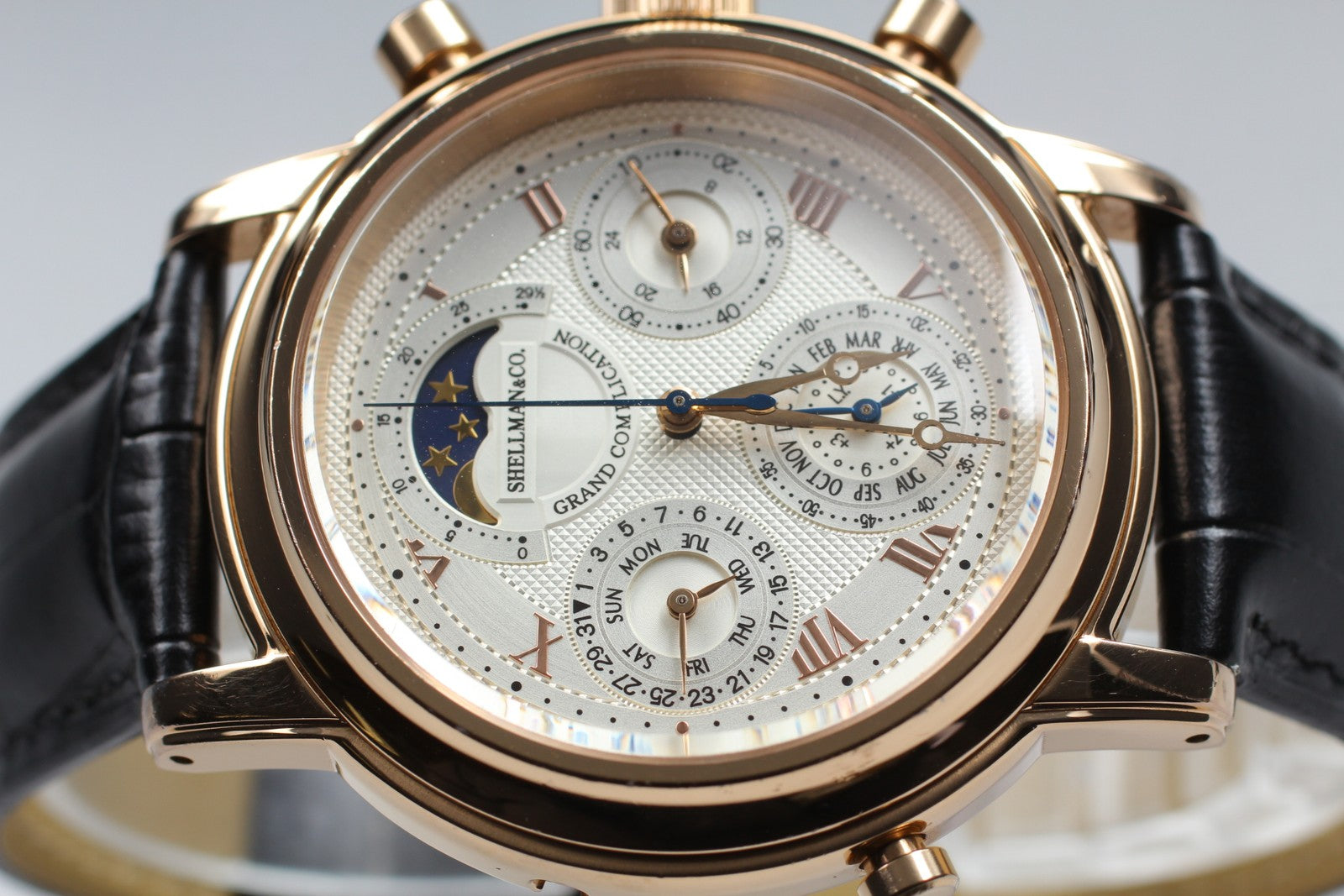 [Exc+5] SHELLMAN Grand Complication Premium 6771-T011179 TA Qz Watch From JAPAN