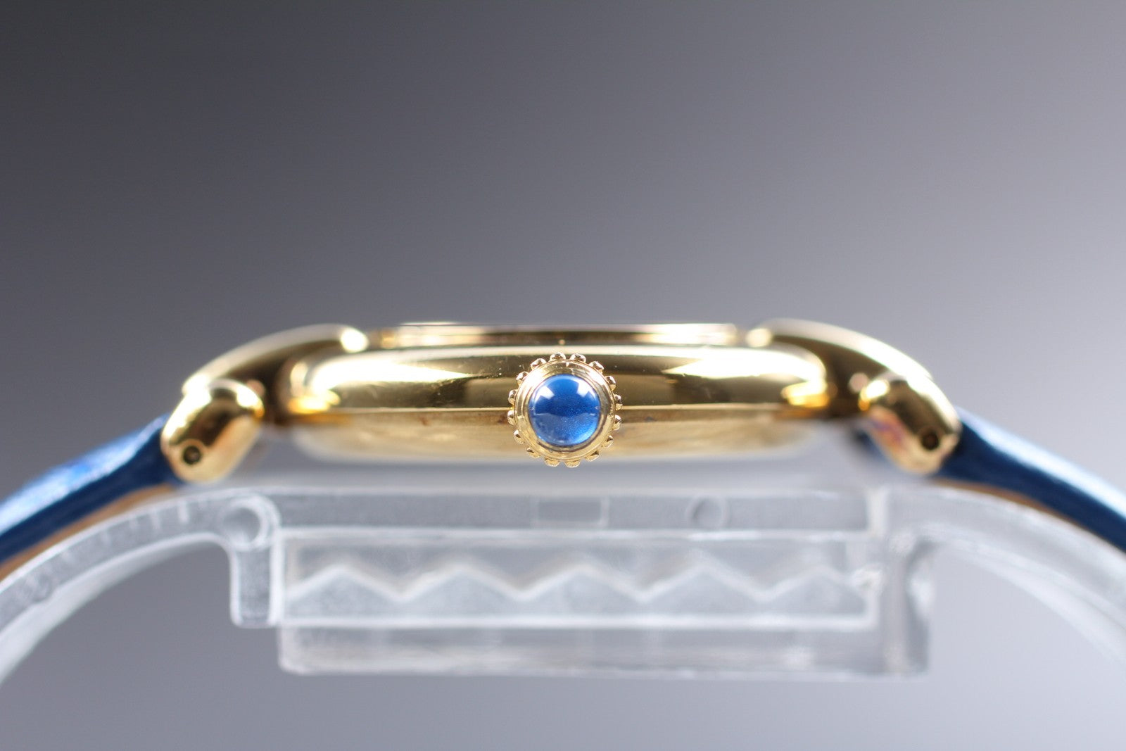 Vintage [Exc+5] Cartier Must Colisee Vermeil 590002 Blue Women's Quartz Watch