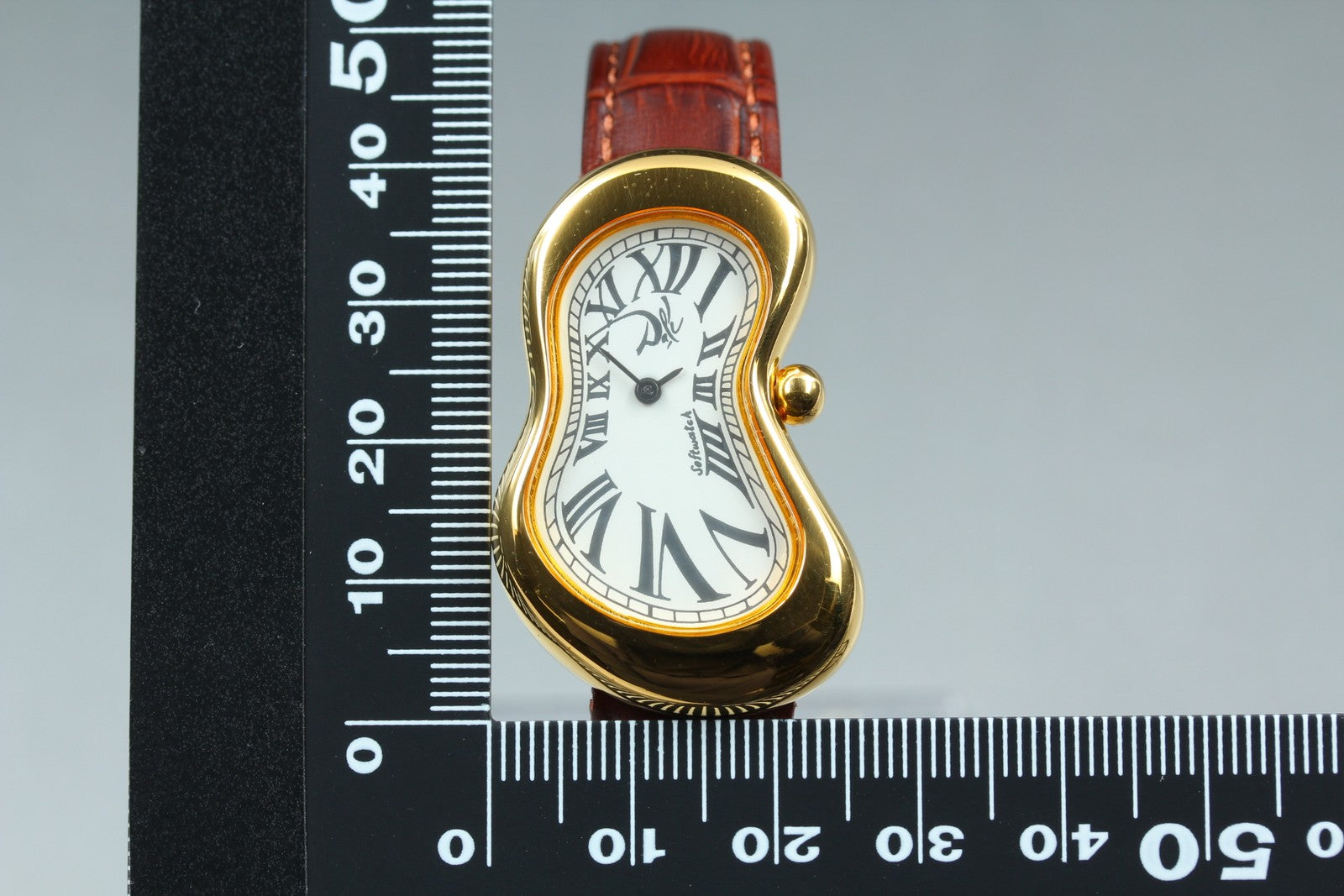 Salvador Dali softwatch 022146 Gold Brown 26mm Unisex Quartz Watch JAPAN [Box]