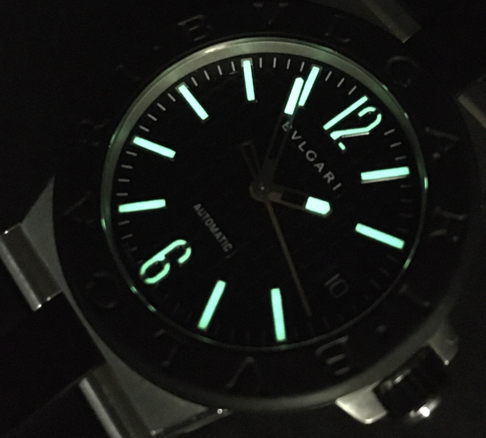 BVLGARI Diagono DG35SV Black Dial Automatic Men's Watch 36mm JAPAN