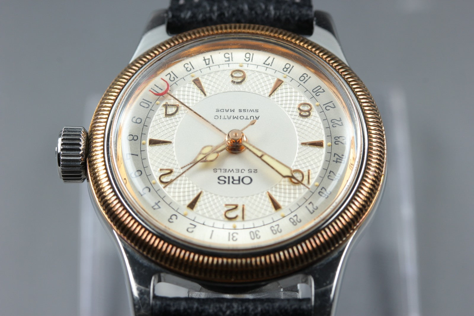 Vintage ORIS Big Crown Automatic Silver Dial Date Men's Watch 35mm JAPAN