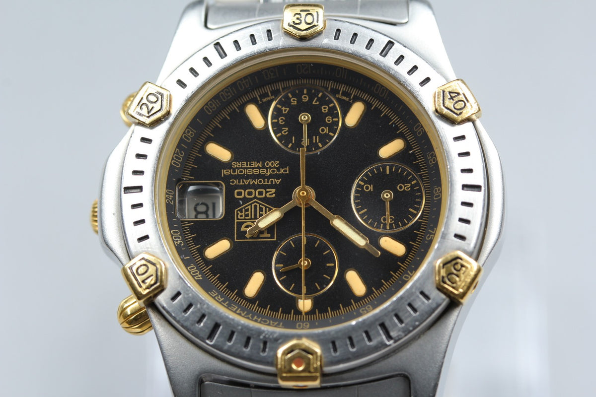 TAG HEUER 2000 165.306 Automatic Chronograph Date Men's Watch 42mm JAPAN