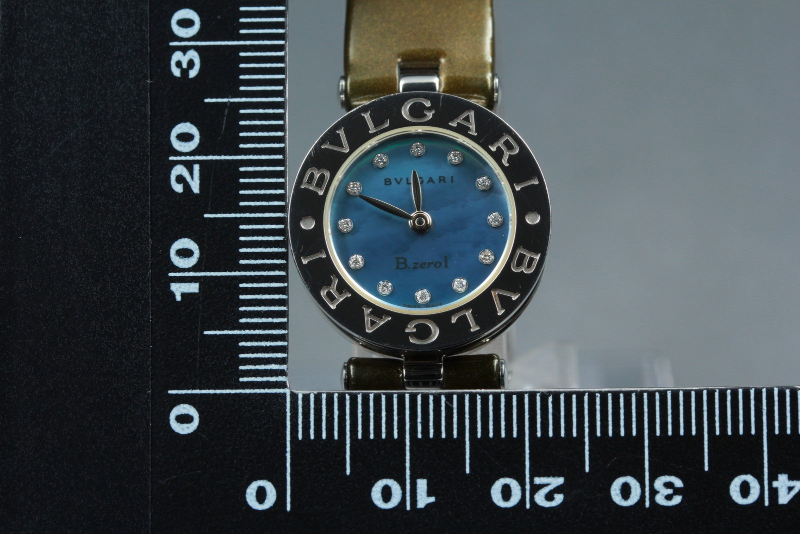 [Exc+5 Box] BVLGARI B.zero1 BZ22S 12P Diamond Blue 22mm Quartz Watch JAPAN