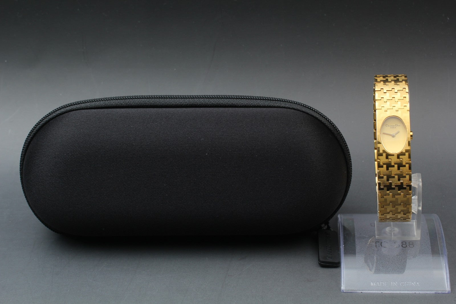 [Exc+5] Christian Dior D70-150 Gold Dial 15mm Women's Quartz Watch JAPAN