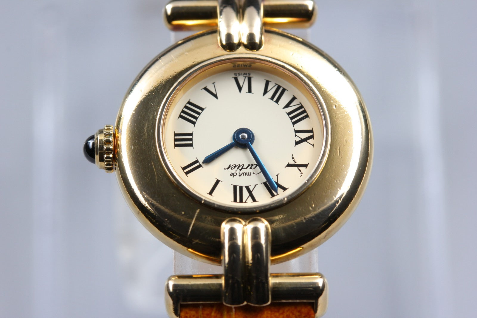 Vintage [Exc+5] Cartier Must Colisee Vermeil 590002 Gold Women's Quartz Watch