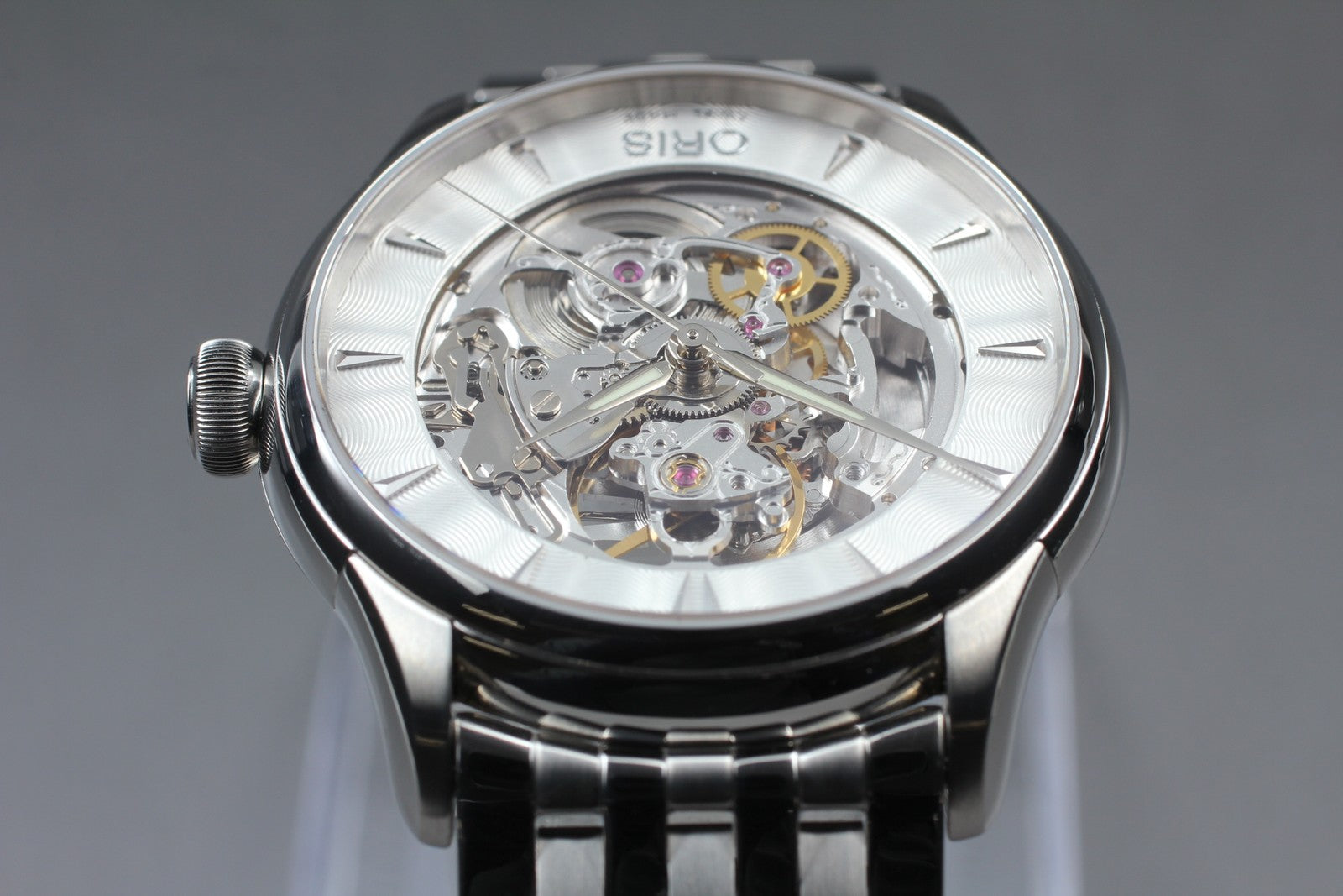 [N MINT]Box ORIS Artelier 7591-01 skeleton Dial Automatic Men's Watch 40mm JAPAN