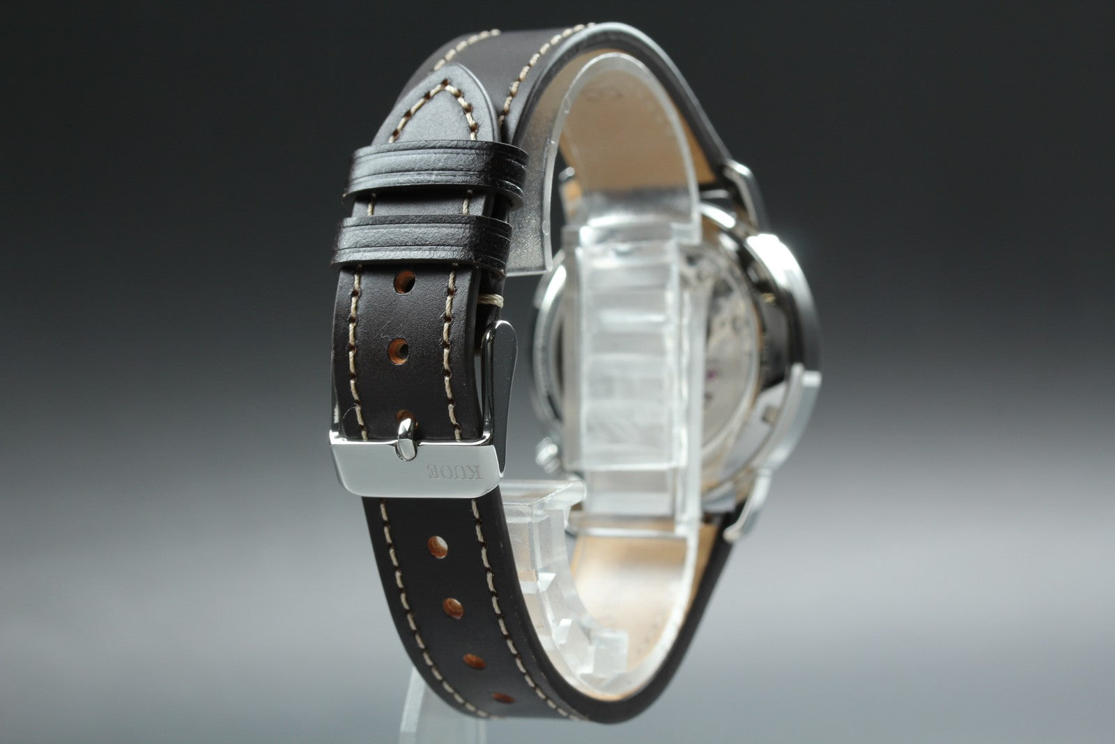 [MINT Box] KUOE KYOTO OLD SMITH 90-007﻿ Silver Brown Automatic Men's Watch JAPAN