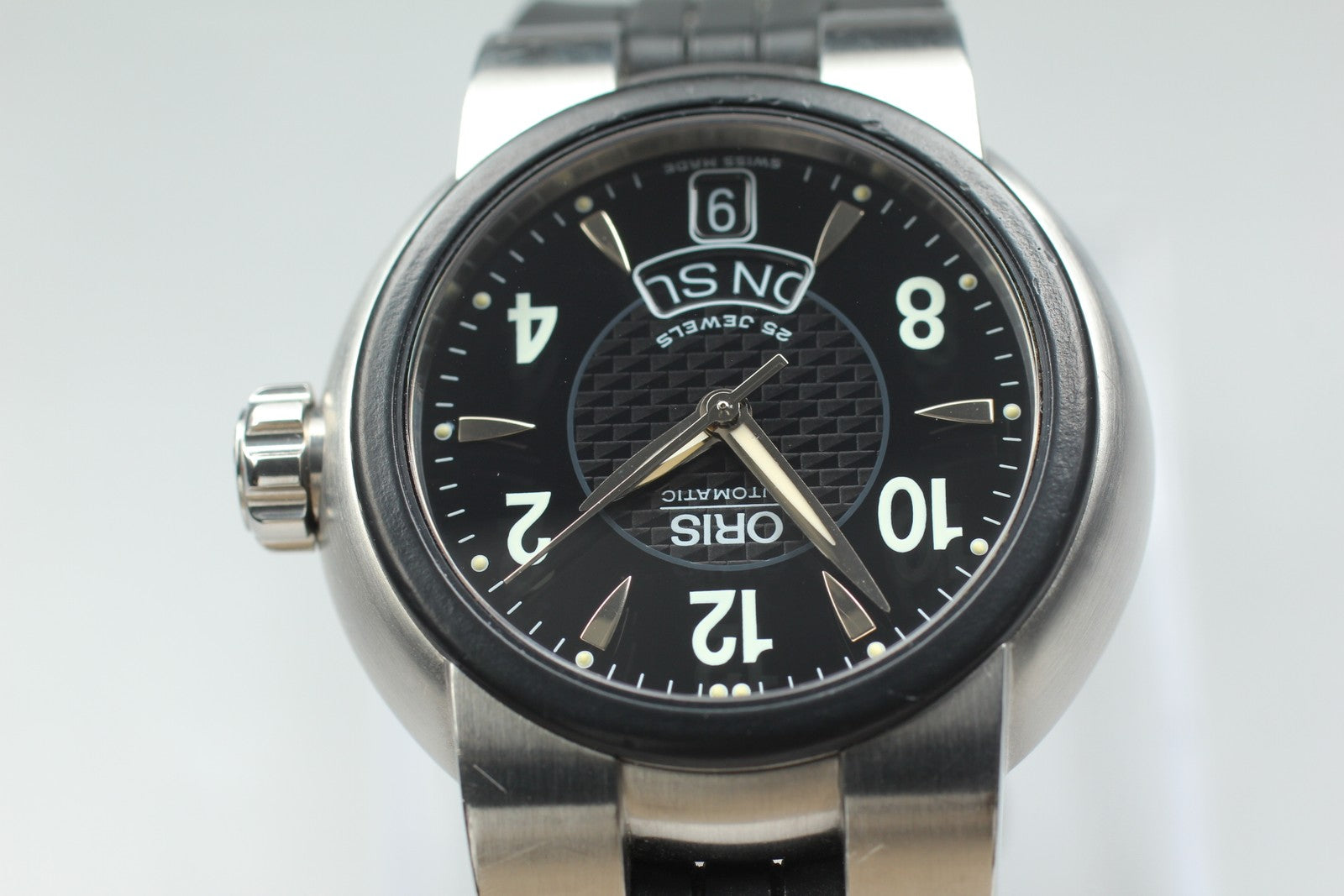 ORIS TT1 7523-44 Black Dial Automatic Day/Date Boy's Watch 37mm JAPAN Box