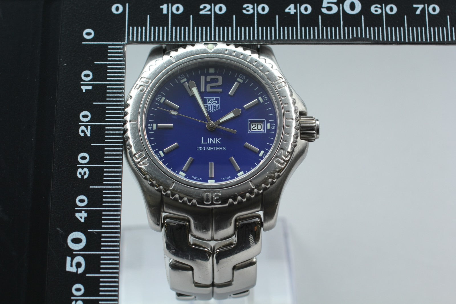 TAG Heuer LINK Professional WT1113-0 Blue Men's Watch Quartz 40mm JAPAN Box