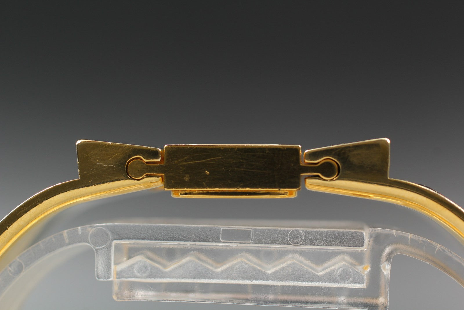 Vintage [Exc+5 Box] HERMES Loquet L01.201 Gold 19mm Womans Quartz Watch