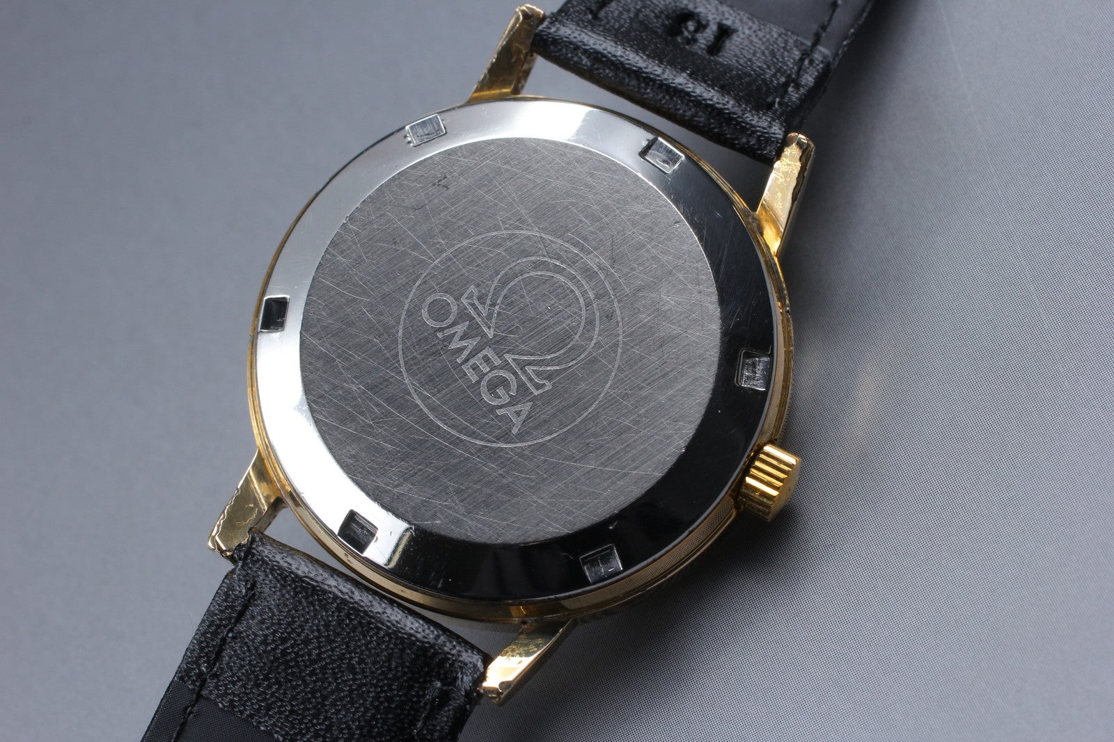 [Exc+5] Omega Geneve 166.0163 Cal.1012 35mm Automatic Date Gold Men's Watch