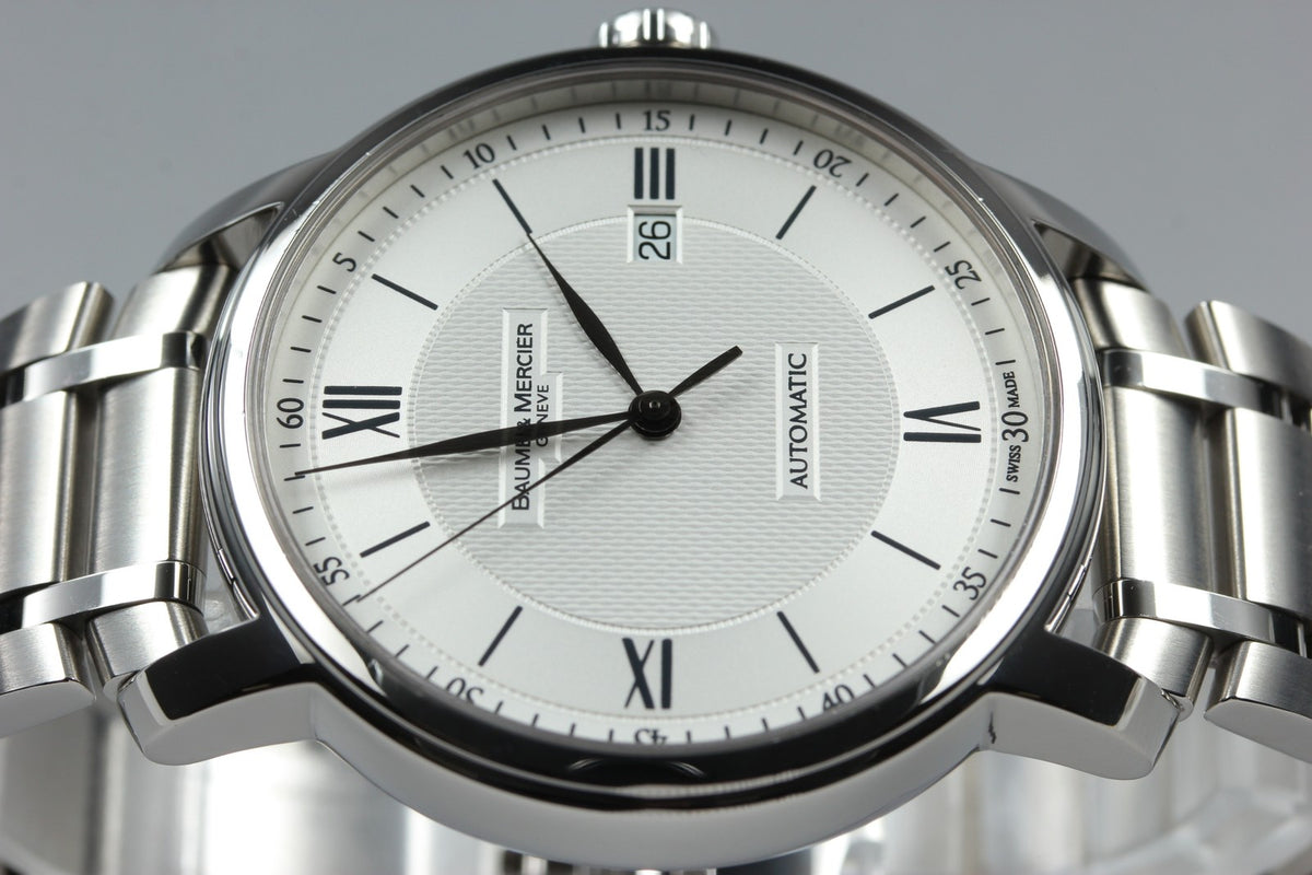BAUME＆MERCIER Classima 65679 Automatic Silver Date Men's Watch 42mm JAPAN Box